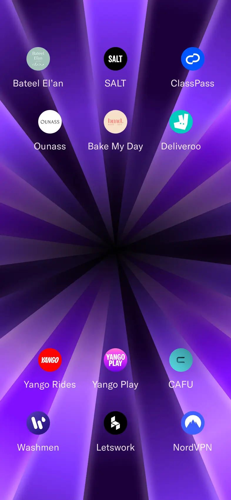 Ziina Violet card benefits visualization showing monthly value